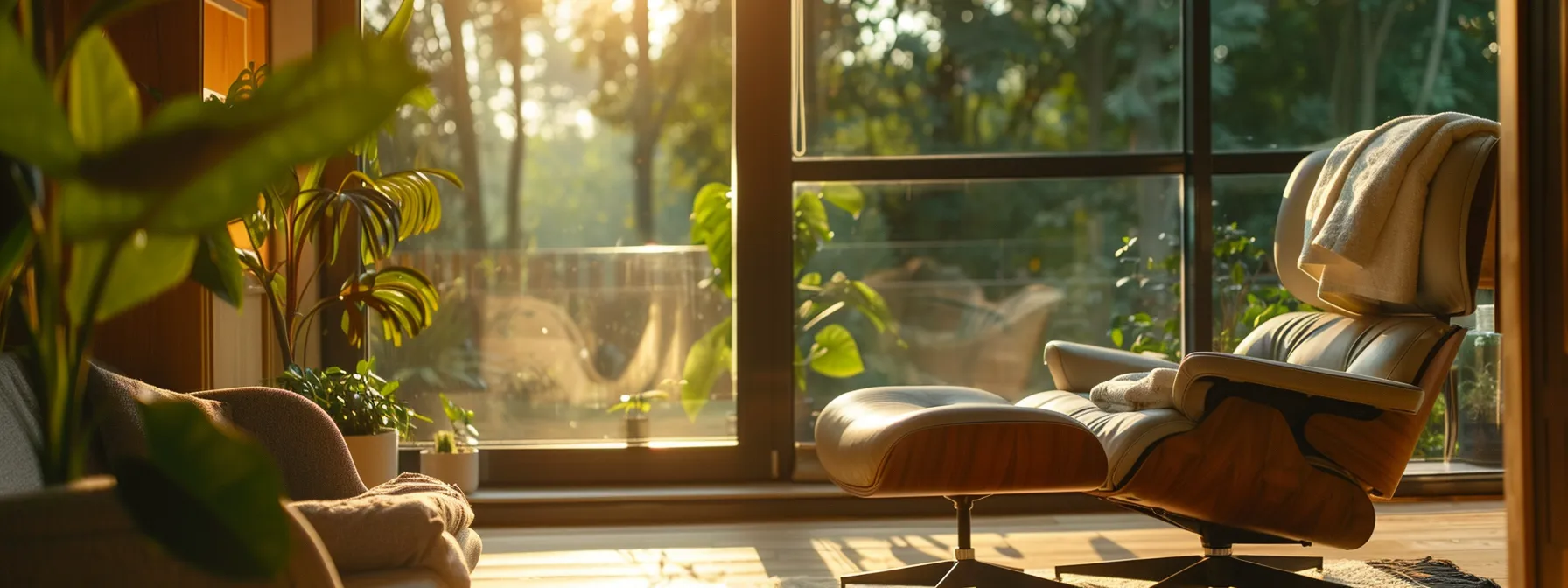 a serene therapy room with a focused therapist and a calming backdrop of nature to enhance the transformative potential of emdr.