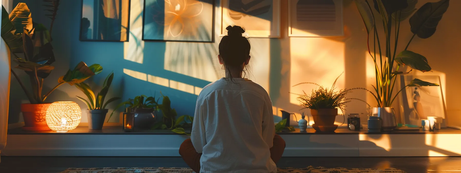 a person sitting in a cozy therapy office, surrounded by gentle, calming colors, reflecting on their personal needs and therapy goals.