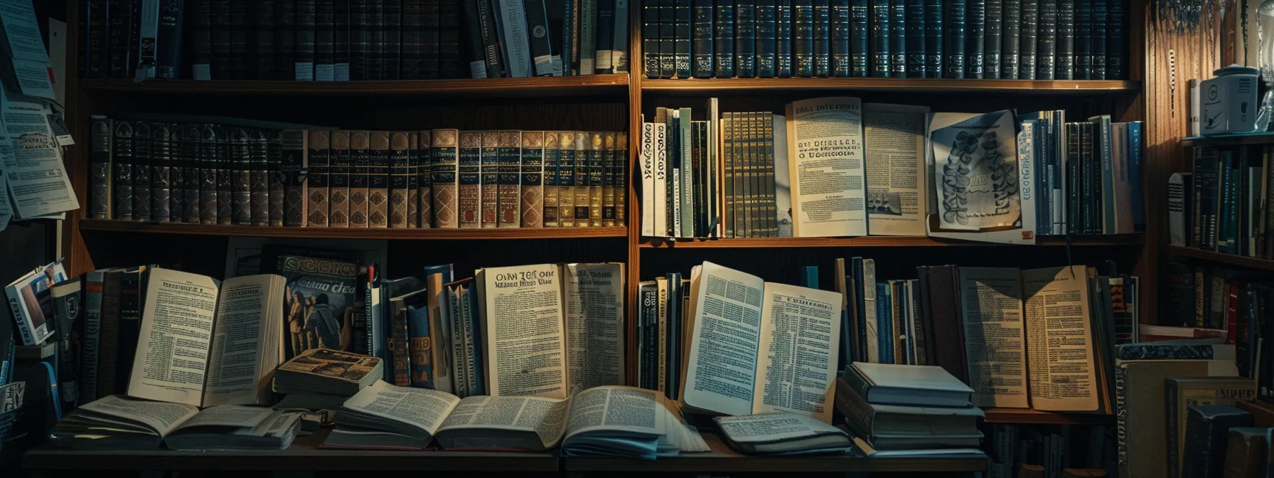 a bookshelf filled with dictionaries open to pages with definitions of health terms, alcohol awareness, substance abuse, antidepressants, and electroconvulsive therapy.