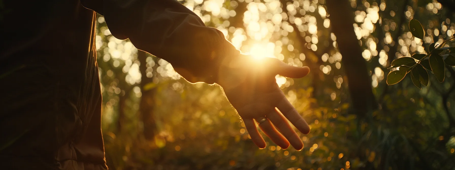 a person guiding individuals through a forest, symbolizing the journey of post traumatic disorder recovery.