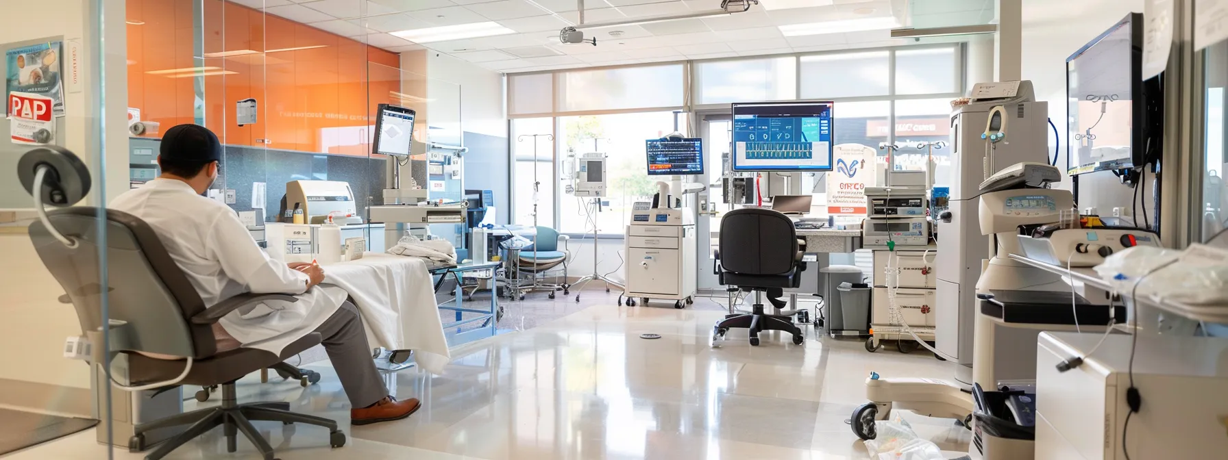 a patient in a bright, modern clinic sits attentively across from a healthcare professional, surrounded by medical charts and equipment, conveying the urgency and importance of recognizing health symptoms for timely medical intervention.