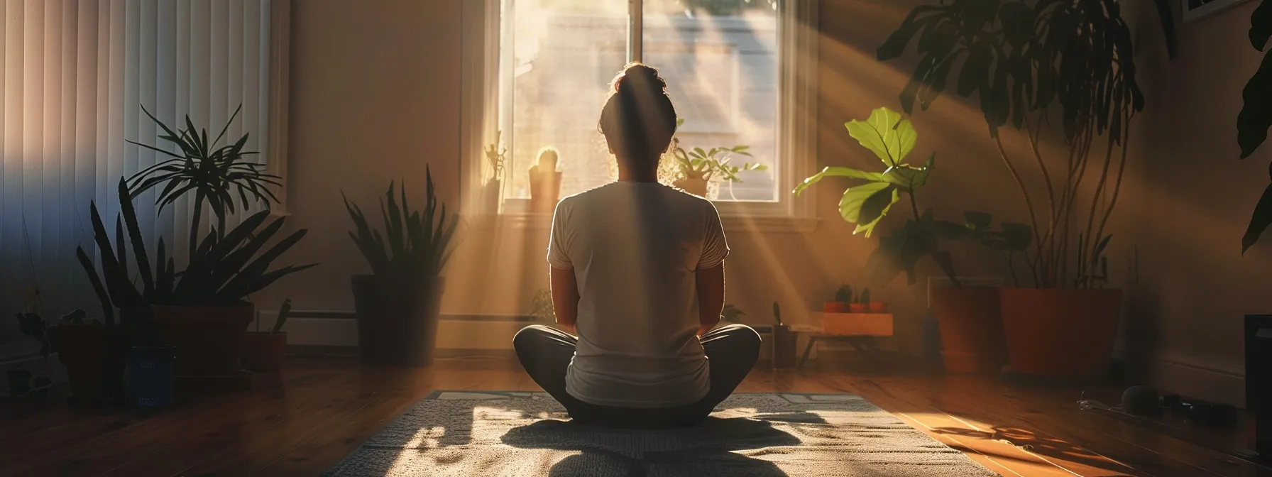 a serene moment captures a person seated peacefully in a sunlit room, surrounded by soft, calming colors, symbolizing the transformative effects of anxiety medication on mental well-being.