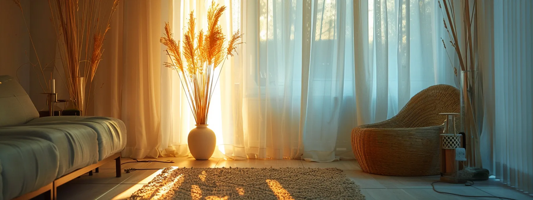 anxiety symptoms. a serene therapy room bathed in soft, natural light, featuring calming aromatherapy diffusers and a comfortable seating area that invites reflection and relaxation, symbolizing a supportive environment for managing anxiety and depression.