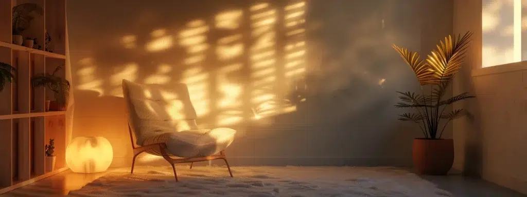 a serene therapy room bathed in soft, natural light, featuring a comfortable chair and soothing decor, symbolizing the journey towards understanding and recovery from anxiety and major depression.