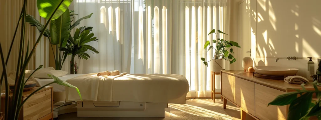 a serene therapy room with warm, inviting colors and soft natural light filtering through a large window, symbolizing the accessibility and affordability of mental health care services.