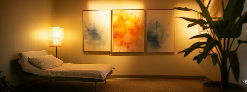 a tranquil therapy room bathed in soft, natural light, featuring a comfortable couch and calming, abstract artwork on the walls, symbolizing the transformative journey of cbt, mbt, and dbt therapy.