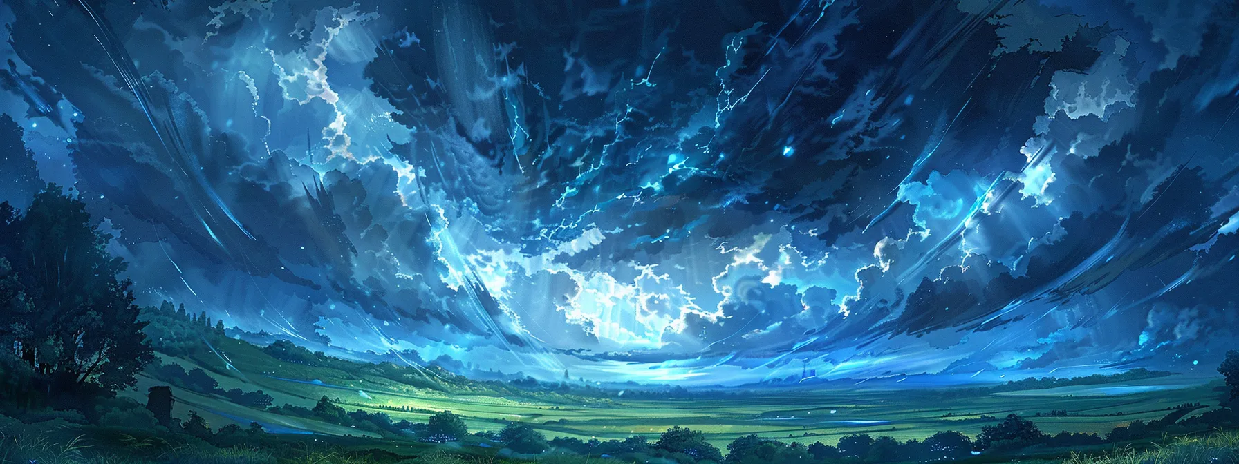 a vivid, contrasting scene captures a stormy sky symbolizing the turmoil of bipolar disorder, with dark clouds swirling above a tranquil landscape, representing the dual nature of emotional highs and lows.