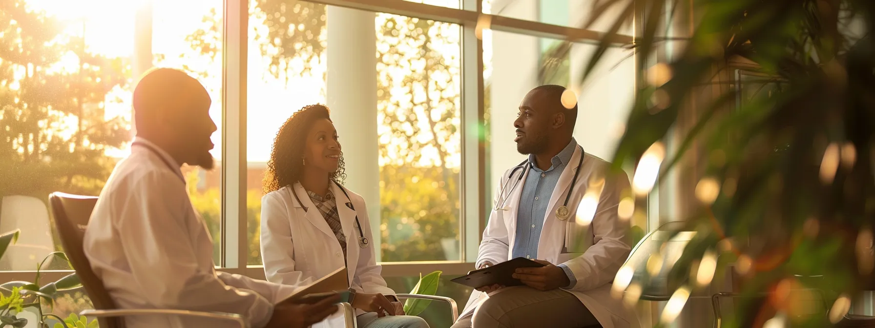 a vibrant and inviting health clinic interior, featuring diverse individuals engaging in routine check-ups and screenings, illuminated by warm natural light filtering through large windows, emphasizing the theme of proactive wellness and community care.